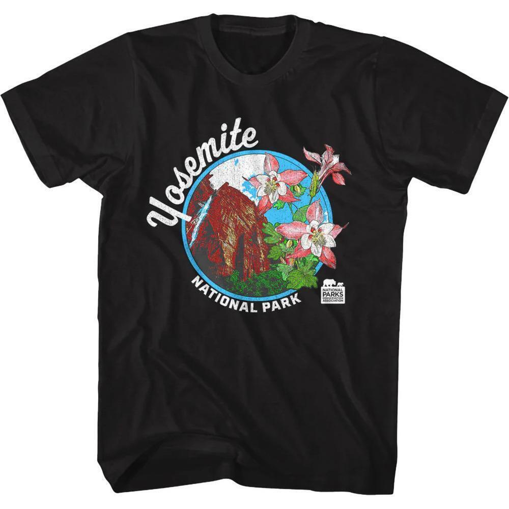 Flowers Yosemite National Park Nature Retro Graphic TShirt